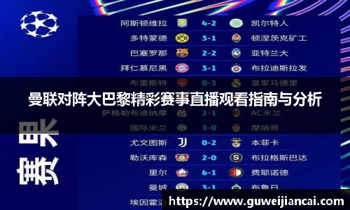 曼联对阵大巴黎精彩赛事直播观看指南与分析
